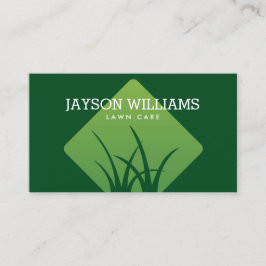 芝生気にモダン/造園グラスロゴ濃い緑 名刺