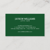 芝生気にモダン/造園グラスロゴ濃い緑 名刺 (裏面)