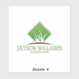 芝生気にモダン/造園草のロゴ シール