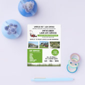 芝生気にユニーク芝刈り造園 チラシ (シングル)