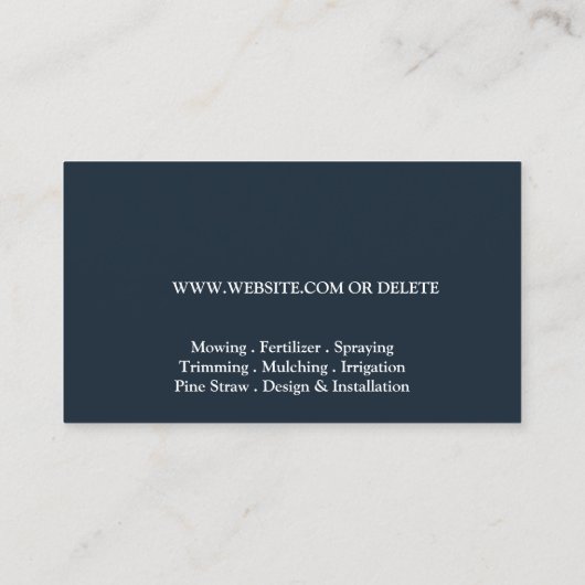 芝生気にリーフロゴ名刺 名刺 (裏面)