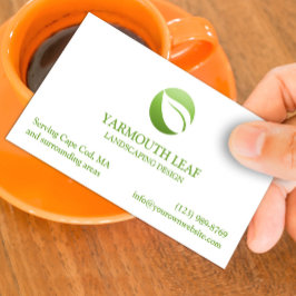 芝生気にリーフロゴ名刺 名刺