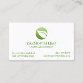 芝生気にリーフロゴ名刺 名刺 (正面)