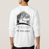 芝生気にロゴプロフェッショナル造園事業 スウェットシャツ (裏面)