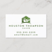 芝生気にロゴモダンプロフェッショナル造園 名刺 (裏面)