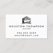 芝生気にロゴモダンプロフェッショナル造園 名刺 (裏面)