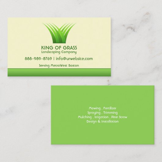 芝生気にロゴ名刺 名刺 (正面/裏面)