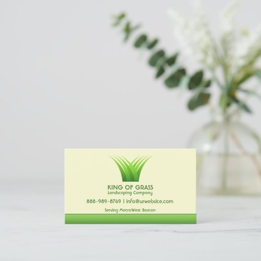 芝生気にロゴ名刺 名刺 (スタンド正面)