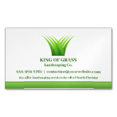 芝生気にロゴ マグネット名刺 (正面)