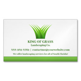 芝生気にロゴ マグネット名刺