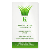 芝生気にロゴ マグネット名刺 (正面縦)