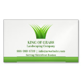 芝生気にロゴ マグネット名刺 (正面)