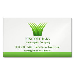 芝生気にロゴ マグネット名刺