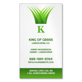 芝生気にロゴ マグネット名刺