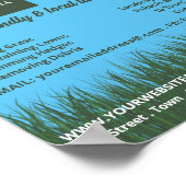 芝生気にロゴ、芝生サー気にビス ポスター (角)