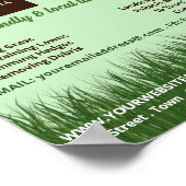 芝生気にロゴ、芝生サー気にビス ポスター (角)