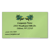 芝生気に会社磁気名刺 マグネット名刺 (正面)