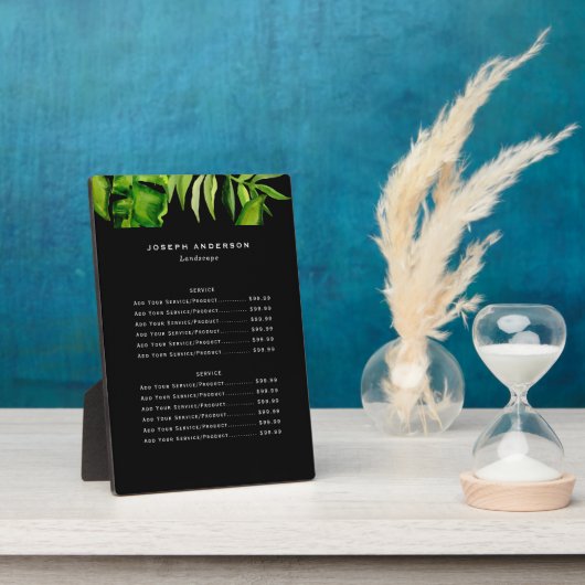 芝生気に刈りプロフェッショナル価格表 フォトプラーク (側面)