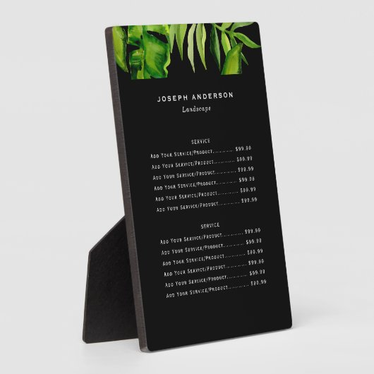 芝生気に刈りプロフェッショナル価格表 フォトプラーク (側面)