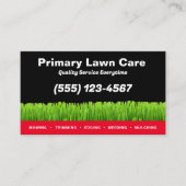 芝生気に刈り造園レッドブラック 名刺 (正面)