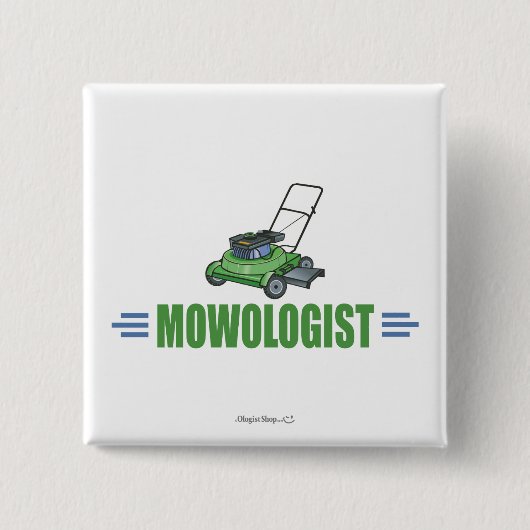 芝生気に刈草ローンズ造園ヤード 缶バッジ (正面)