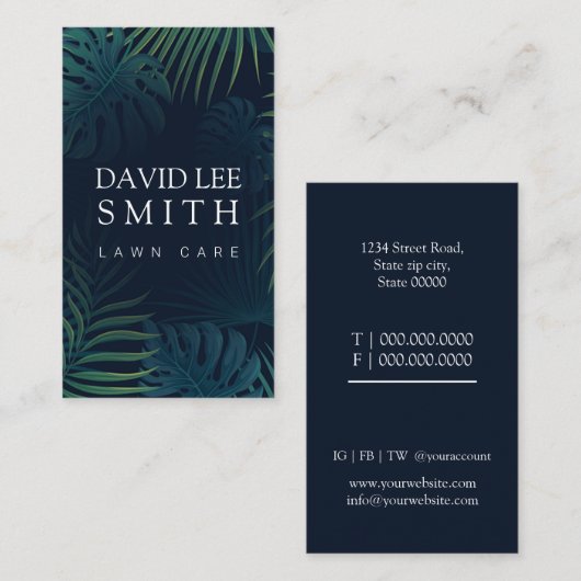 芝生気に又は造園 名刺 (正面/裏面)