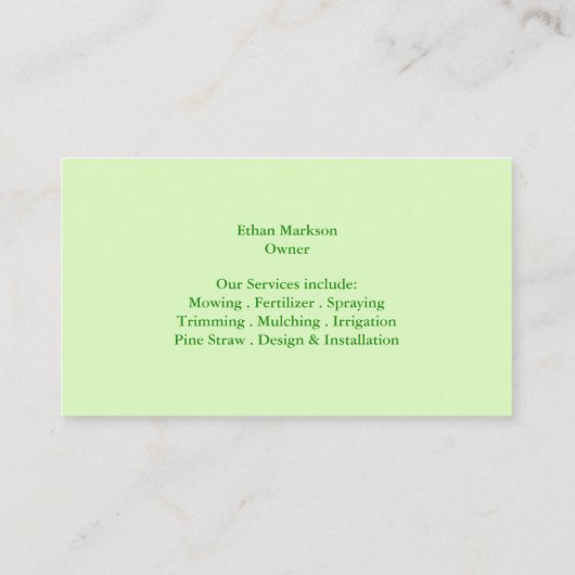 芝生気に名刺 名刺 (裏面)