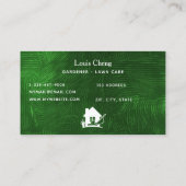 芝生気に園芸の緑草の草刈り機 名刺 (裏面)