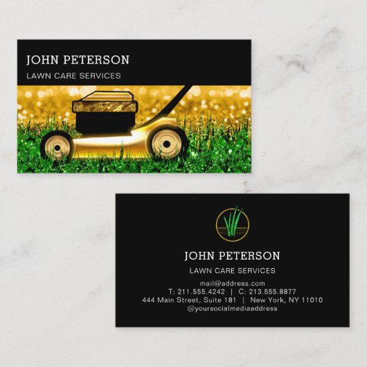 芝生気に園芸草の切断サービスグラム 名刺 (正面/裏面)
