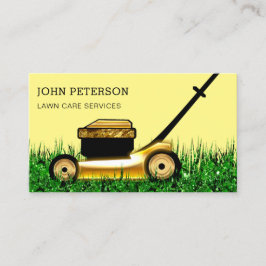芝生気に園芸草の切断サービス黄色 名刺