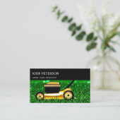 芝生気に園芸草の切断サービスVIP 名刺 (スタンド正面)