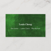 芝生気に園芸草の草刈り手付けQRコード 名刺 (正面)