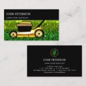 芝生気に園芸草刈りサービスミント 名刺 (正面/裏面)