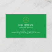 芝生気に園芸草刈りサービス緑 名刺 (裏面)