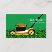 芝生気に園芸草刈りサービス緑 名刺 (正面)