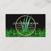 芝生気に園芸風景グリーングラスのロゴ 名刺 (正面)