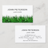 芝生気に園芸風景グリーンホワイト 名刺 (正面/裏面)