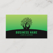芝生気に手持ちツリーグリーン造園 名刺 (正面)
