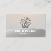 芝生気に手持ちツリーシルバー造園 名刺 (正面)