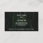 芝生気に景観エレガントプロフェッショナルヤード 名刺 (裏面)