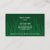 芝生気に景観モダンプロフェッショナルヤード 名刺 (裏面)