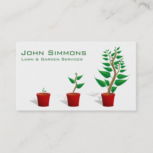 芝生気に植え庭師 名刺 (正面)