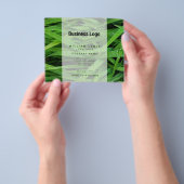 芝生気に業務用草刈り造園ロゴ チラシ (手)