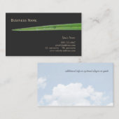 芝生気に自然の芝生翼 名刺 (正面/裏面)