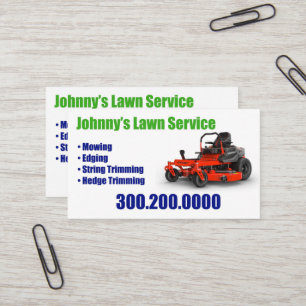 芝生気に芝草刈り名刺 名刺