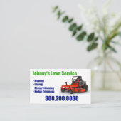 芝生気に芝草刈り名刺 名刺 (スタンド正面)