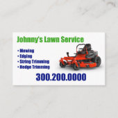 芝生気に芝草刈り名刺 名刺 (正面)