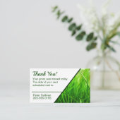 芝生気に草刈りアポイントメント 名刺 (スタンド正面)