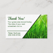 芝生気に草刈りアポイントメント 名刺 (正面)