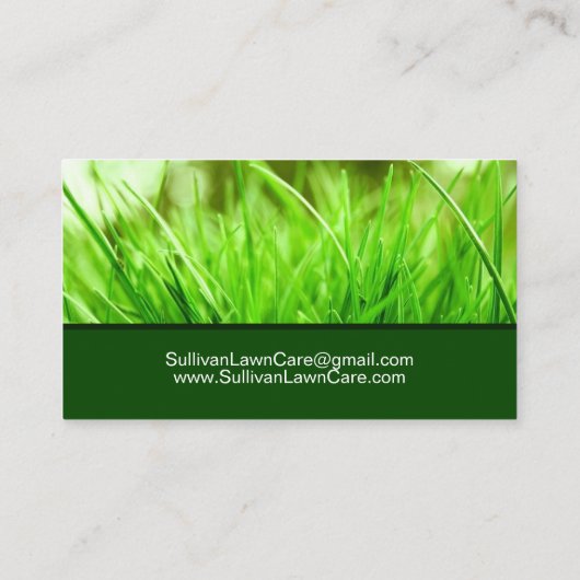 芝生気に草刈り名刺 名刺 (裏面)